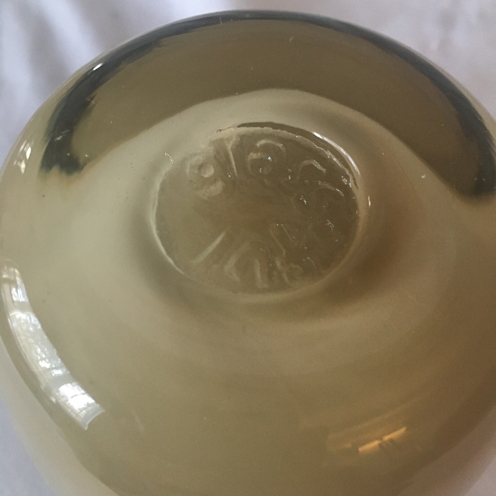 Glass.ful Votive Candle Holder Taupe Gold Solar Planet Glassy Style HTF Rare