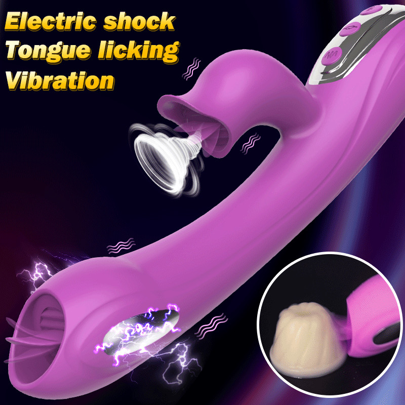Double Tongue Licking Vibrators for Women Clitoral G Spot Masturbator Sex Toys