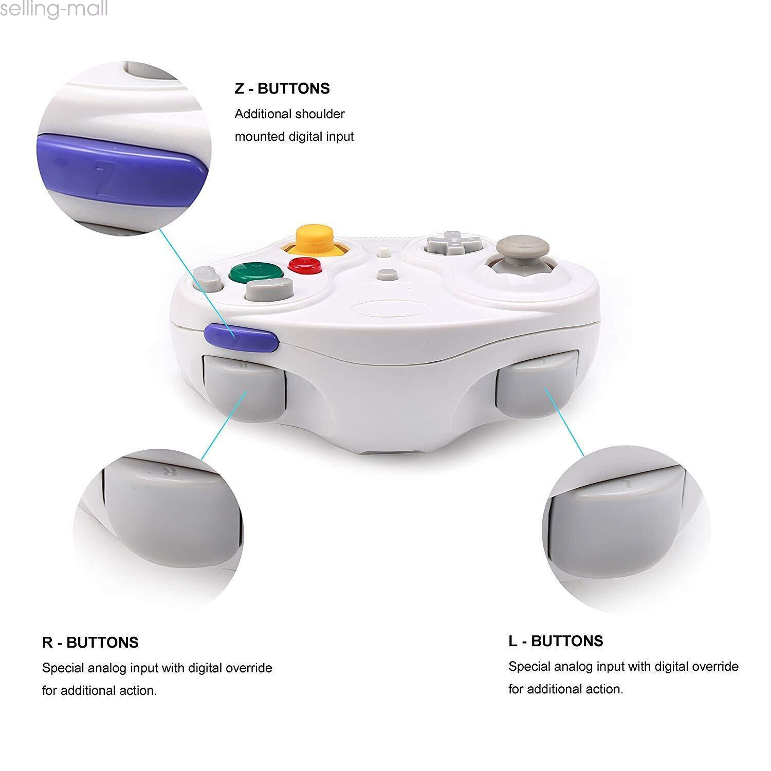 Wireless GameCube Controller + Adapter Wavebird for GameCube NGC Console White