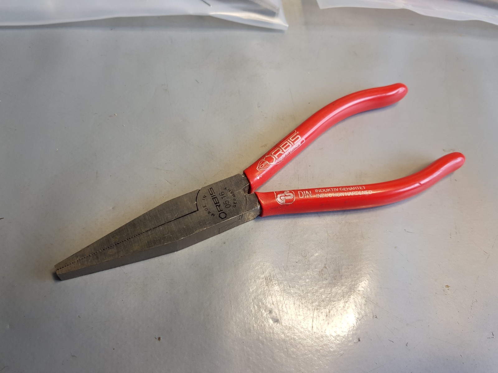 1x New Professional Orbis Germany Flat Nose Pliers Telephone Pliers Adjusting Pliers Ex Bundeswehr