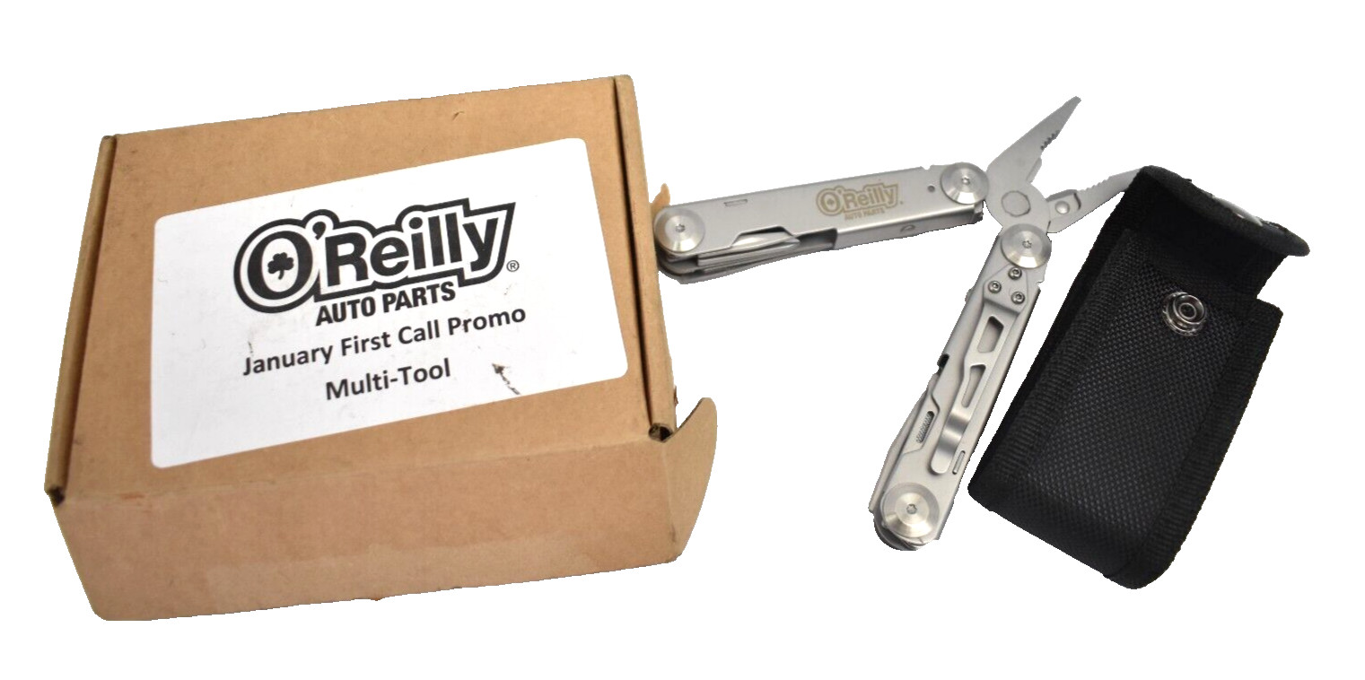 8 In 1 Multi Tool w Pocket Storage Pouch Silver Branded Pliers Stainless Steel