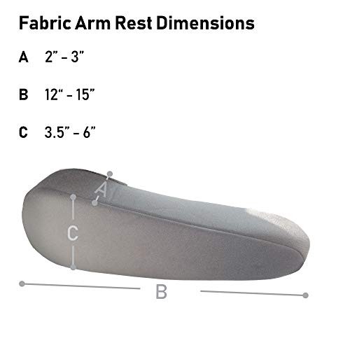 Flat Cloth Fabric Semi-Universal Fit, One Pair Gray Armrest Cover