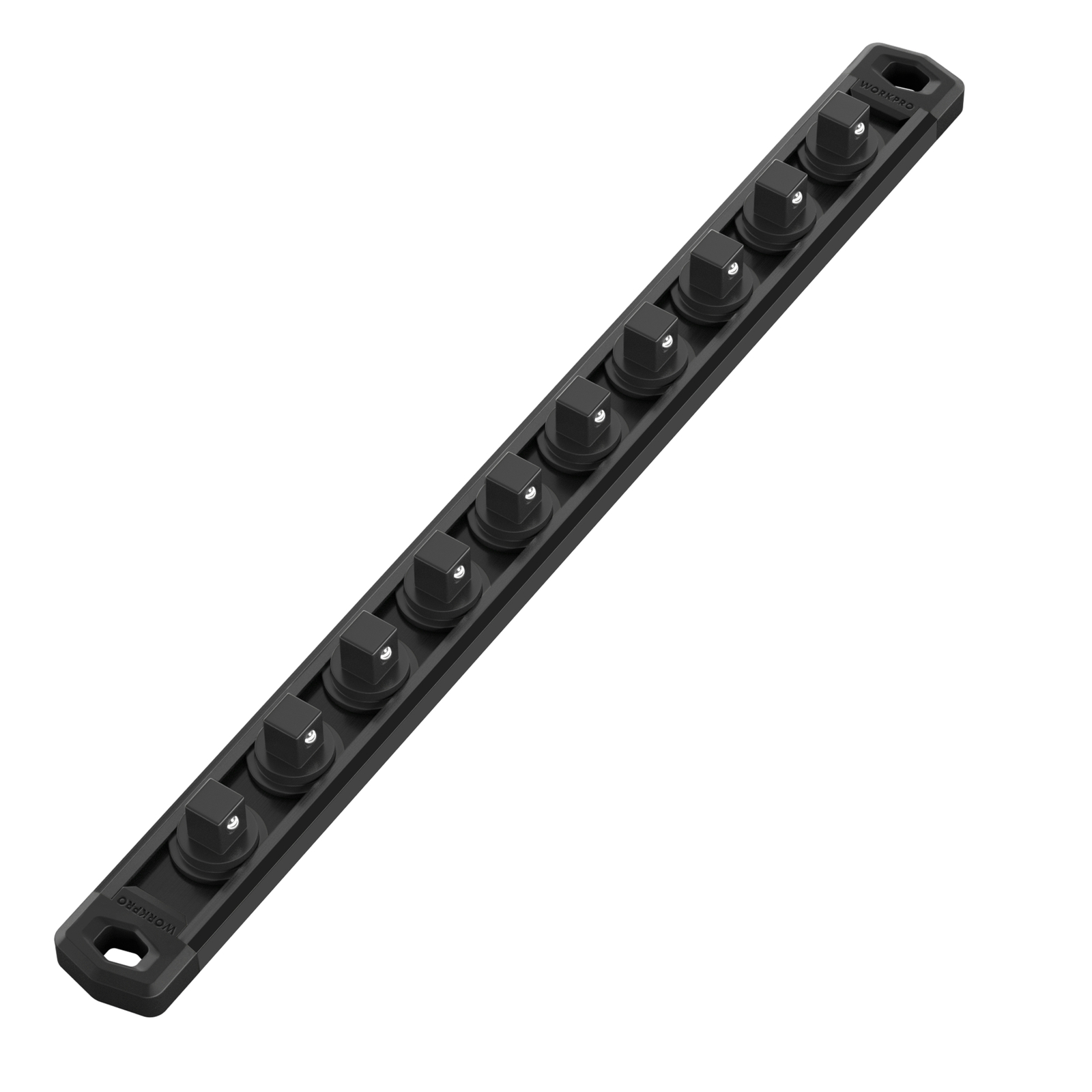 WORKPRO Magnetic Socket Organizer 3/8'' Dr Aluminum Alloy Socket Rail(no Socket)