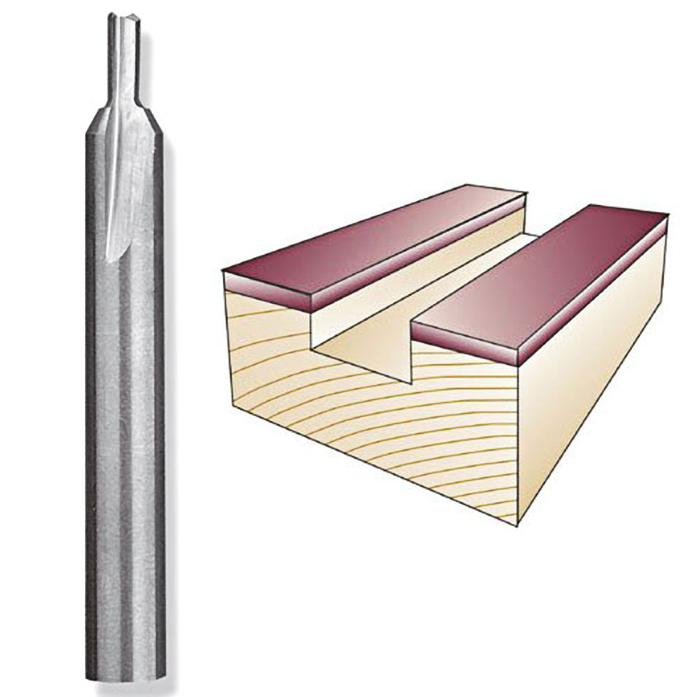 Whiteside Flat Bottom Veining Bit 1/4 in. SH x 1/4 in. CD x 1/2 in. CL