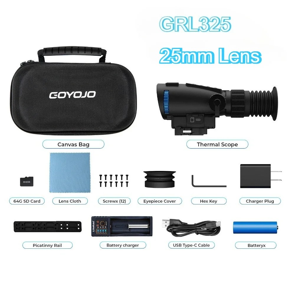 GOYOJO GRL Thermal Riflescope for Hunting 384X284 High Resolution NV Scope 55Hz