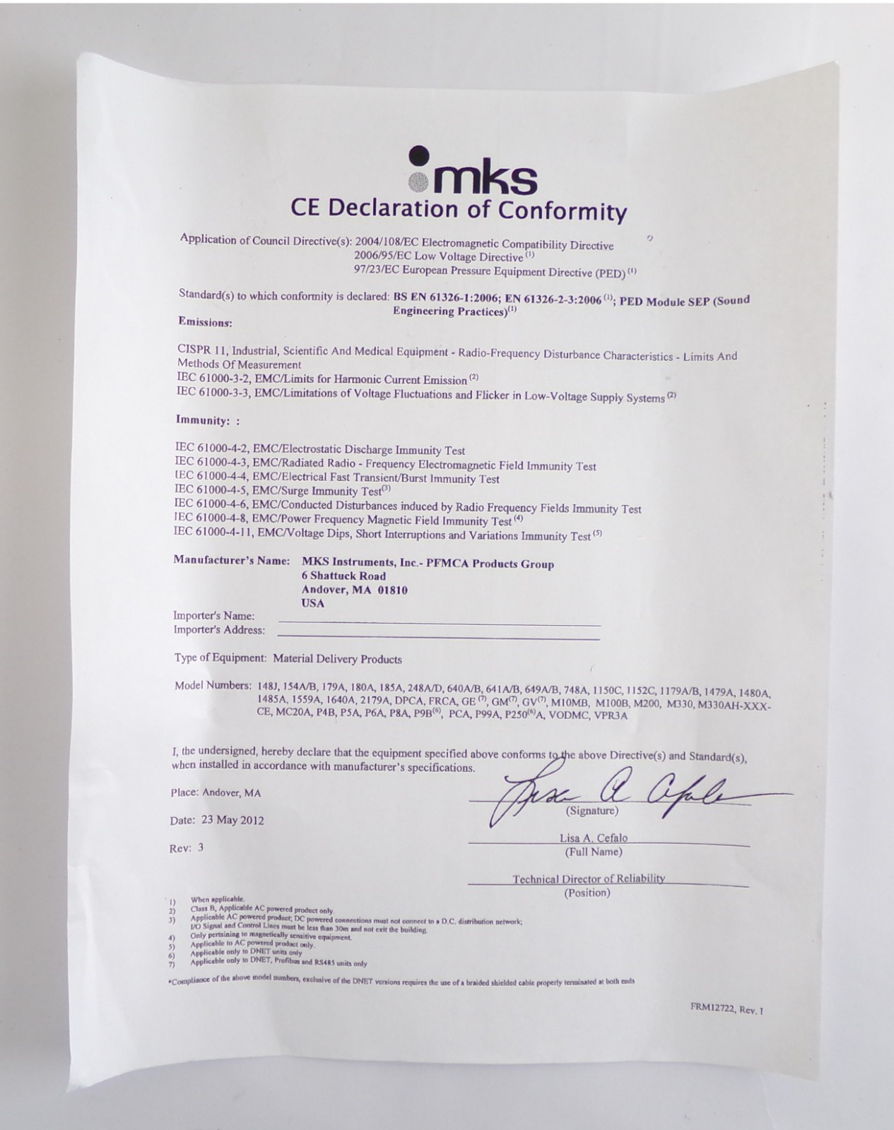 MKS Instruments M100B01314CR1BV Mass Flow Controller MFC 10000 SCCM N2 New