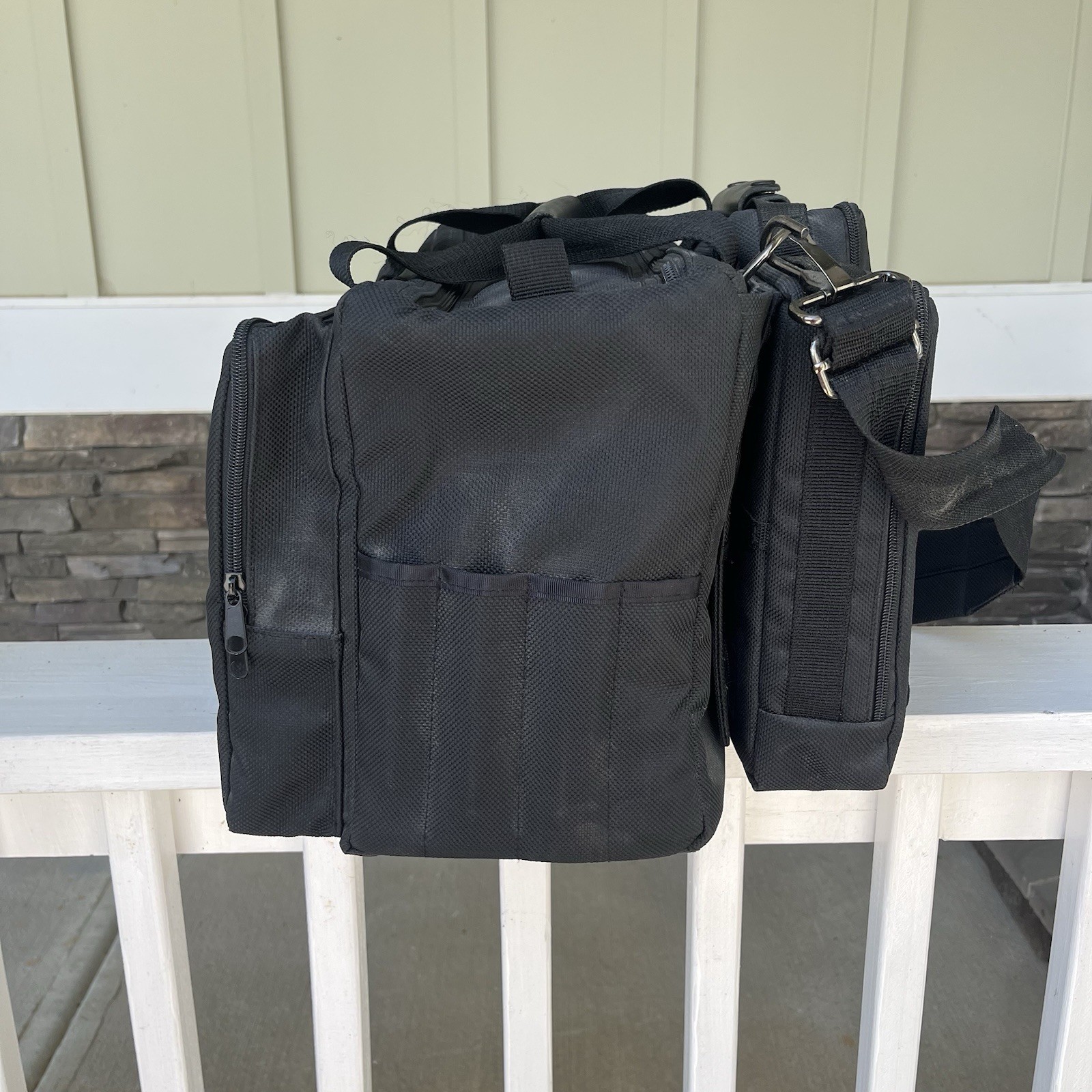 Jeppesen Aviator Pilot Flight Bag Modular Case With Shoulder Strap Black Nylon