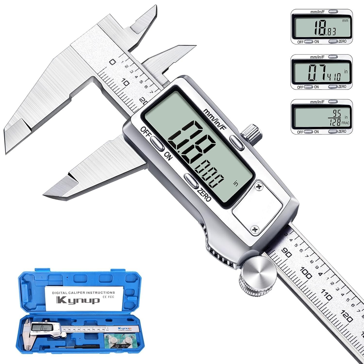 Digital Caliper, Caliper Measuring Tool, Micrometer Dial Vernier Caliper with...