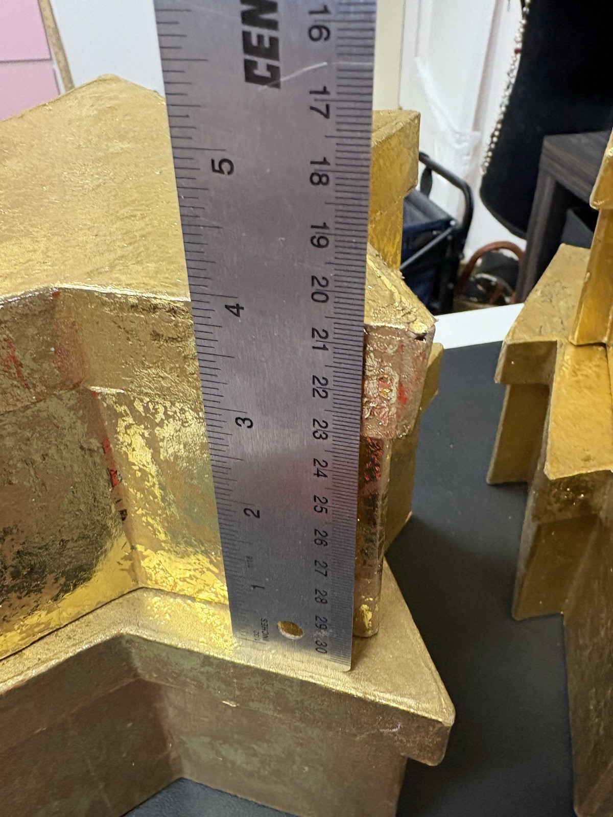 2 STAR AND 2 CHRISTMAS TREE NESTING BOXES GOLD