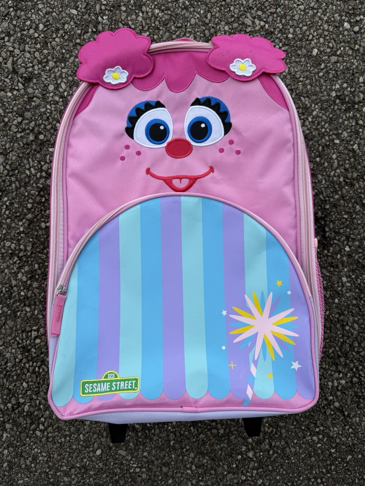 The Land Of Nod Crate And Barrel Abby Cadabby Sesame Street Suitcase Roller Pink