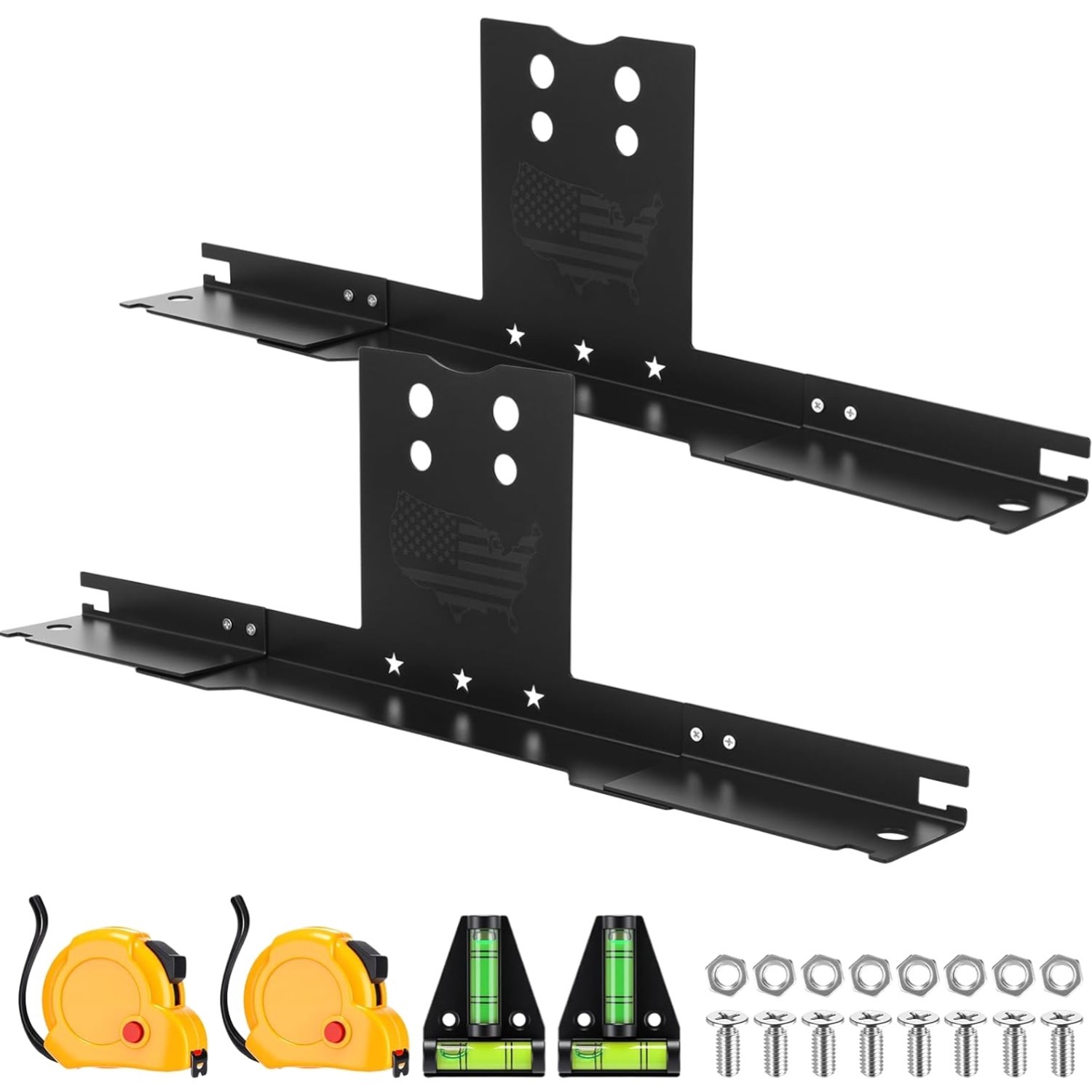 Wheel Alignment Tool Kit, Heavy Duty Toe Alignment Plates, Steel