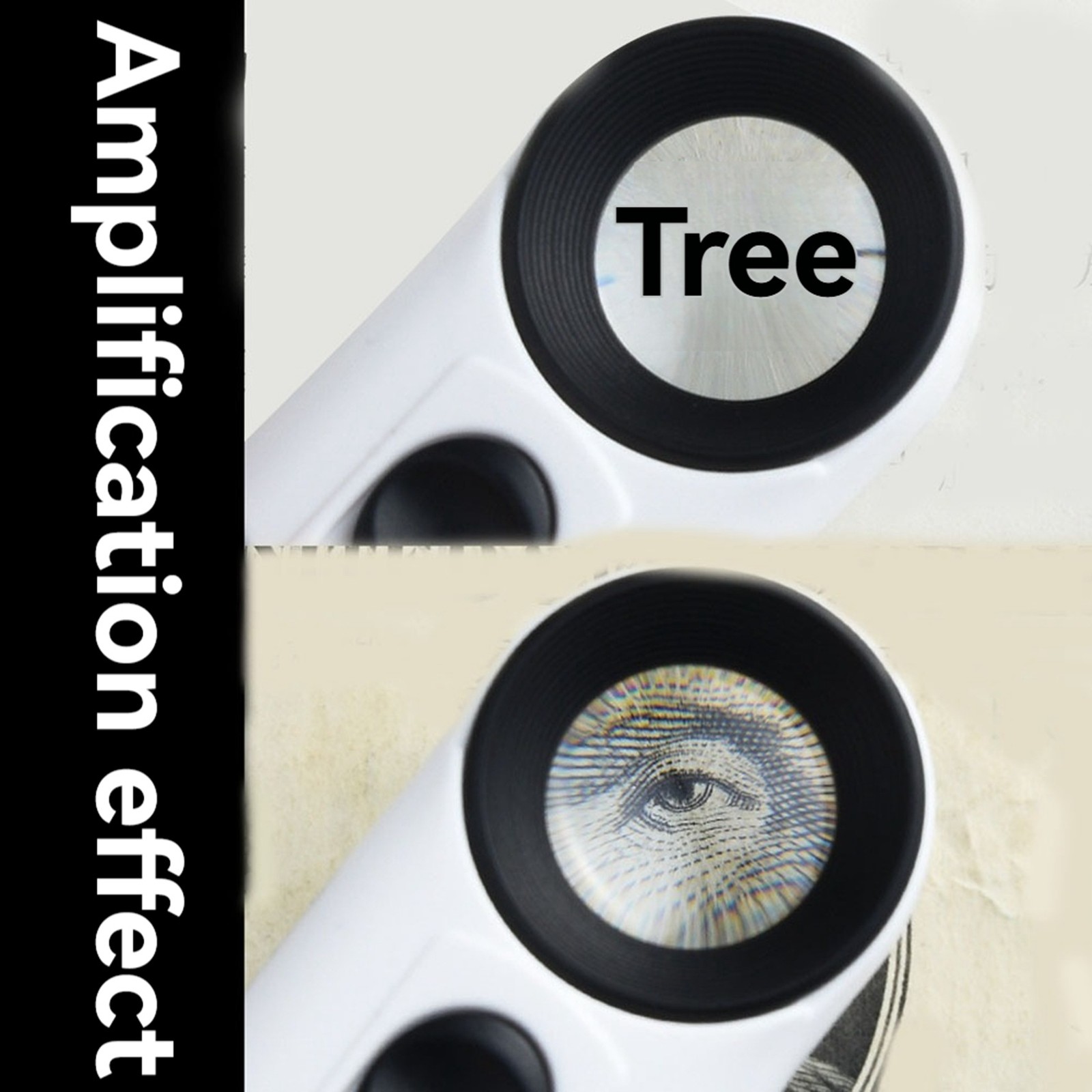 2pcs 40X Magnifier with Light Magnifier, Portable Desk Reading Light for di1555