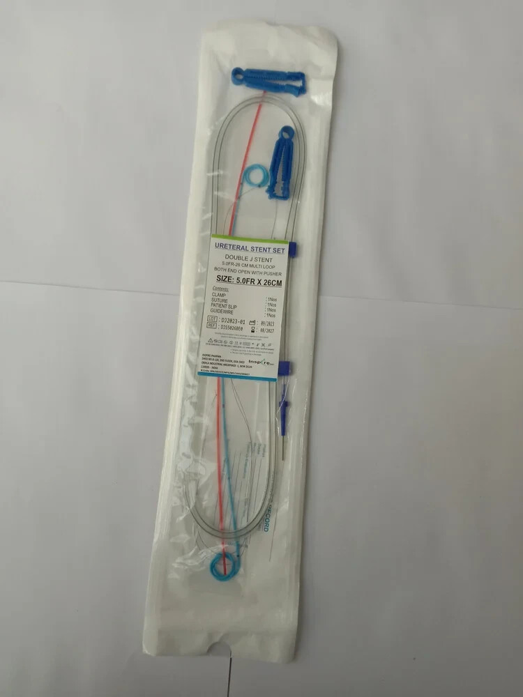 DJ stent with compatiable guide wire Pusher, Cord Clamp 6fr x 26cm, 25 PIECES