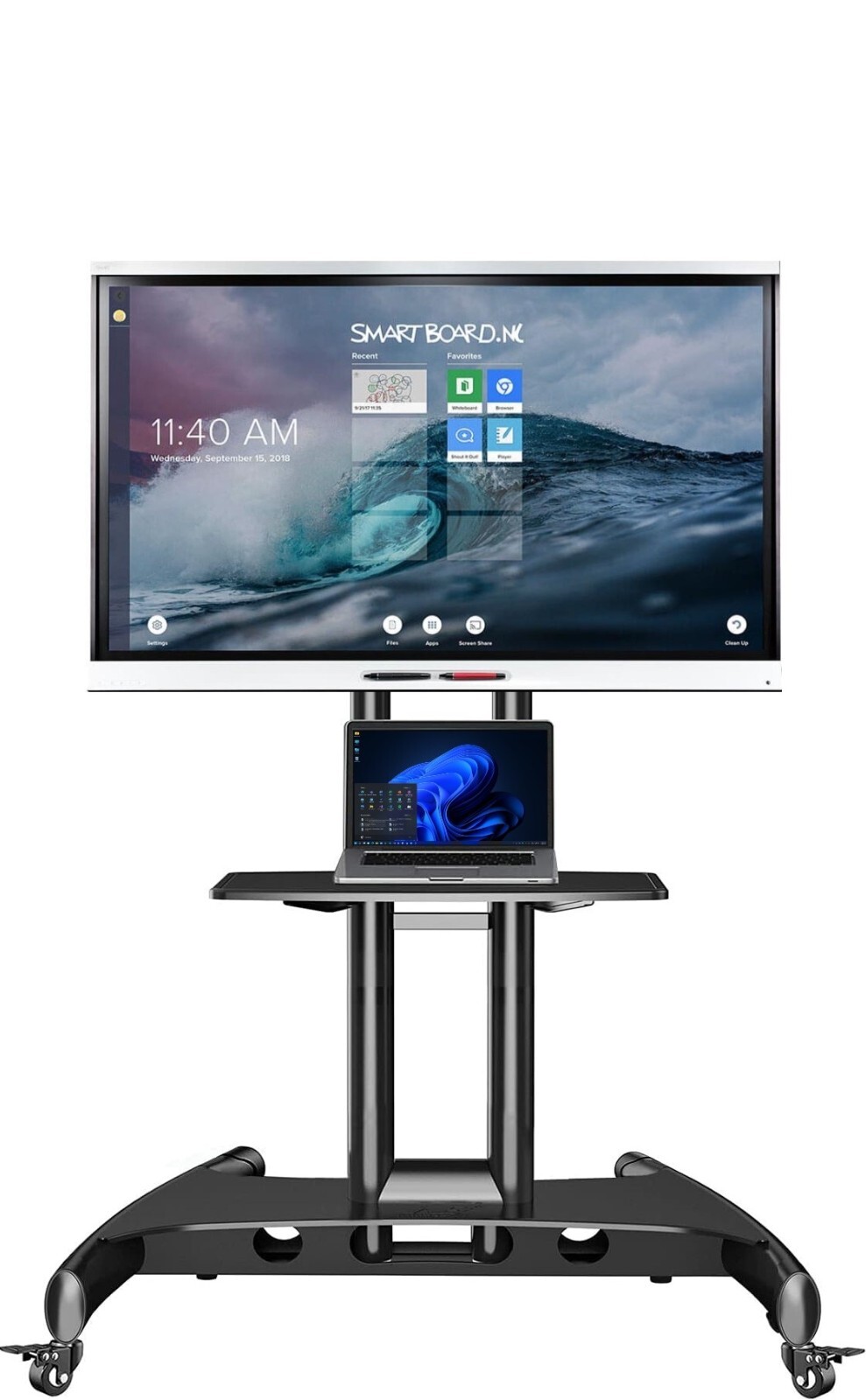 SMART Board SPNL 6065 Interactive Whiteboard Display with Mobile floor mount