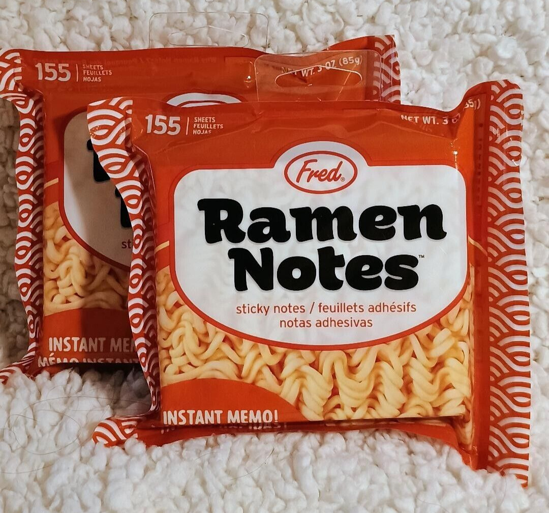 NEW Ramen Notes - Instant Memo - 155 Sticky Notes 3" x 3.5" - 2 Pack!  LOVE EM!