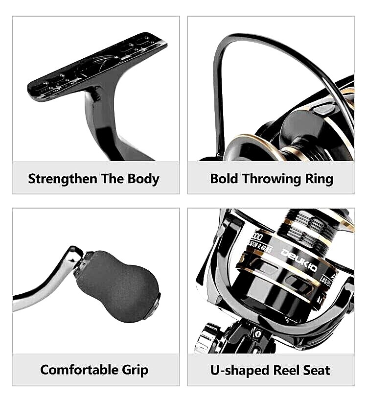 12BB Spinning Fishing Reel 5.2:1 Freshwater Saltwater Right Left Metal Spool New