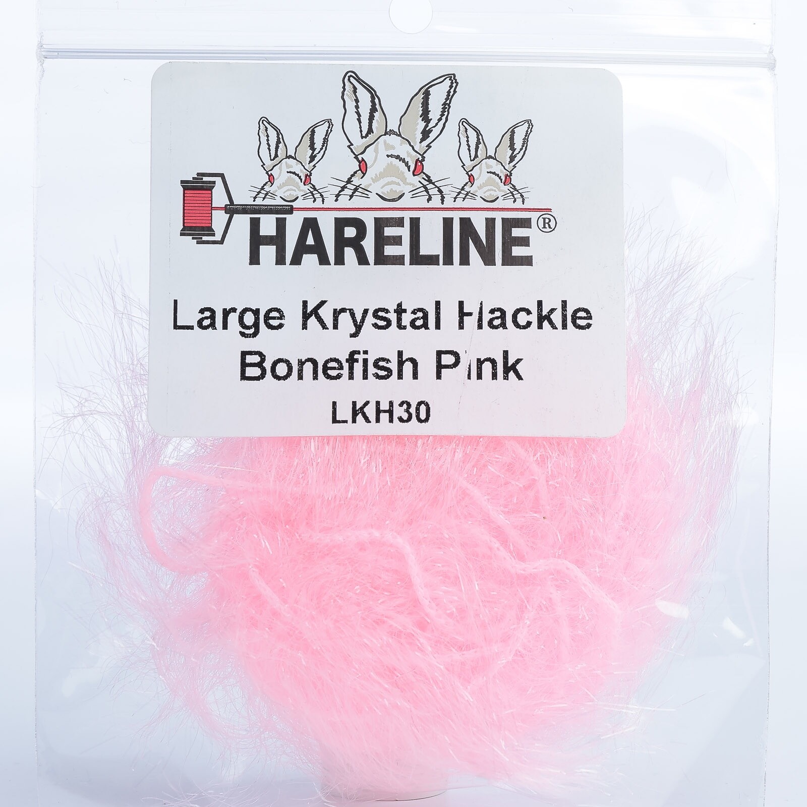 Hareline Krystal Hackle - Large - Bonefish Pink