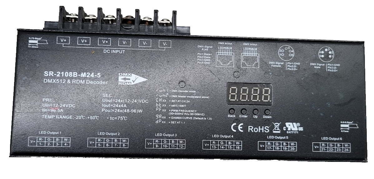 DMX512&RDM DECODERS R-2108-M24-5