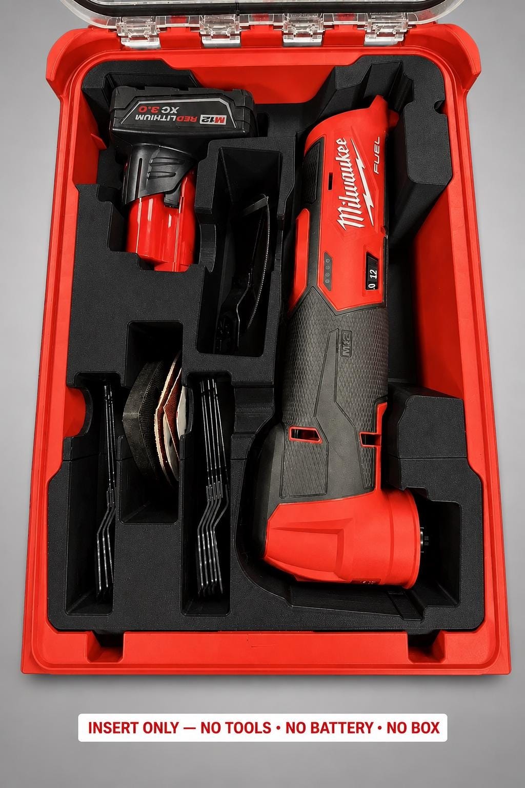 Milwaukee Packout Insert for M12 Oscillating Multi-Tool | 3D Printed
