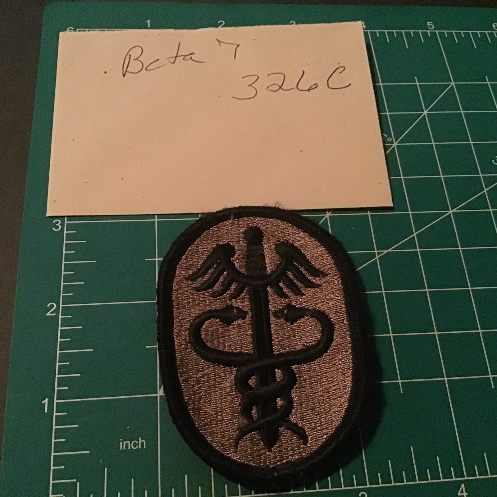 US Army Health Services Command Medical 3" uniform patch subdued