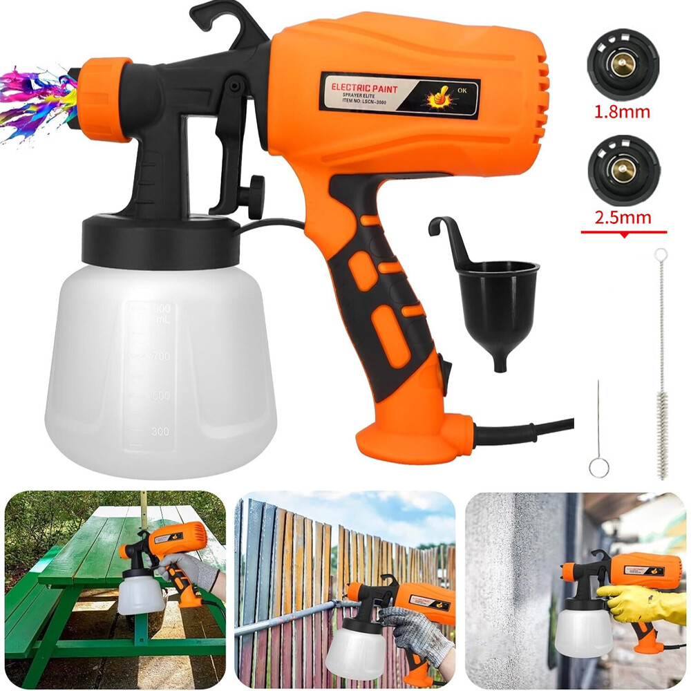 900ML HVLP Paint Sprayer Gun Handheld Electric Spray Gun Painter Painting Tool