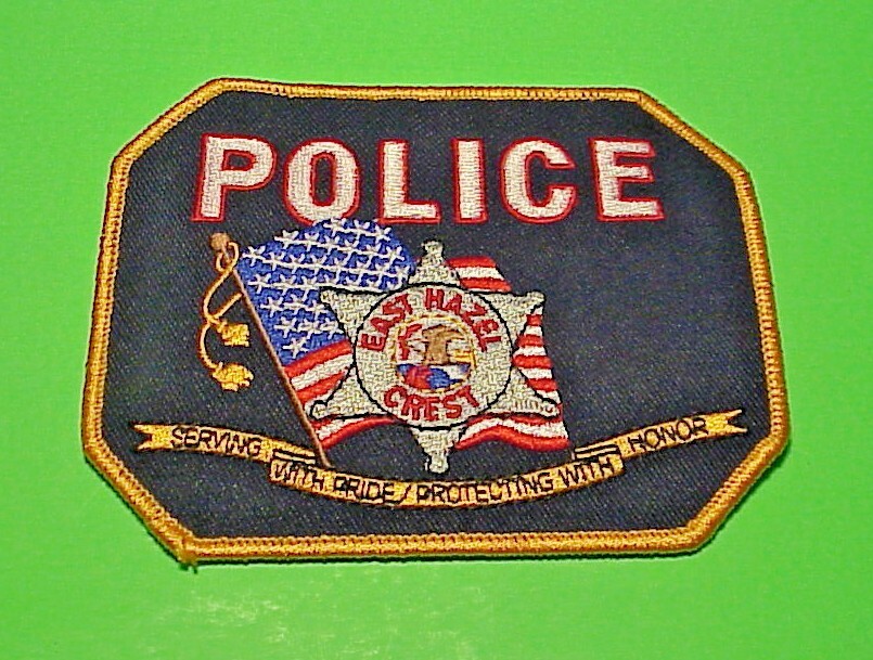EAST HAZEL CREST ILLINOIS  IL  3 1/2" x 4" POLICE PATCH  FREE SHIPPING!!!