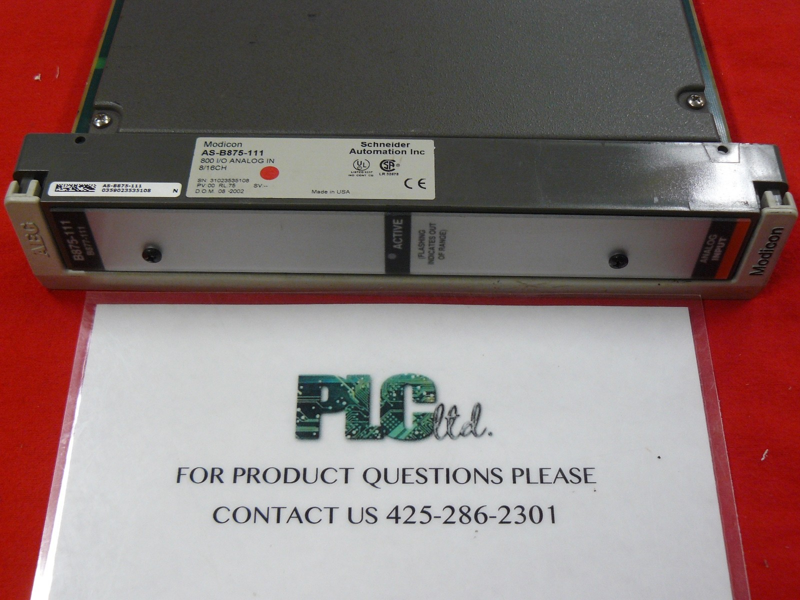 ASB875111 Modicon Analog Input Module AS-B875-111 Used Tested