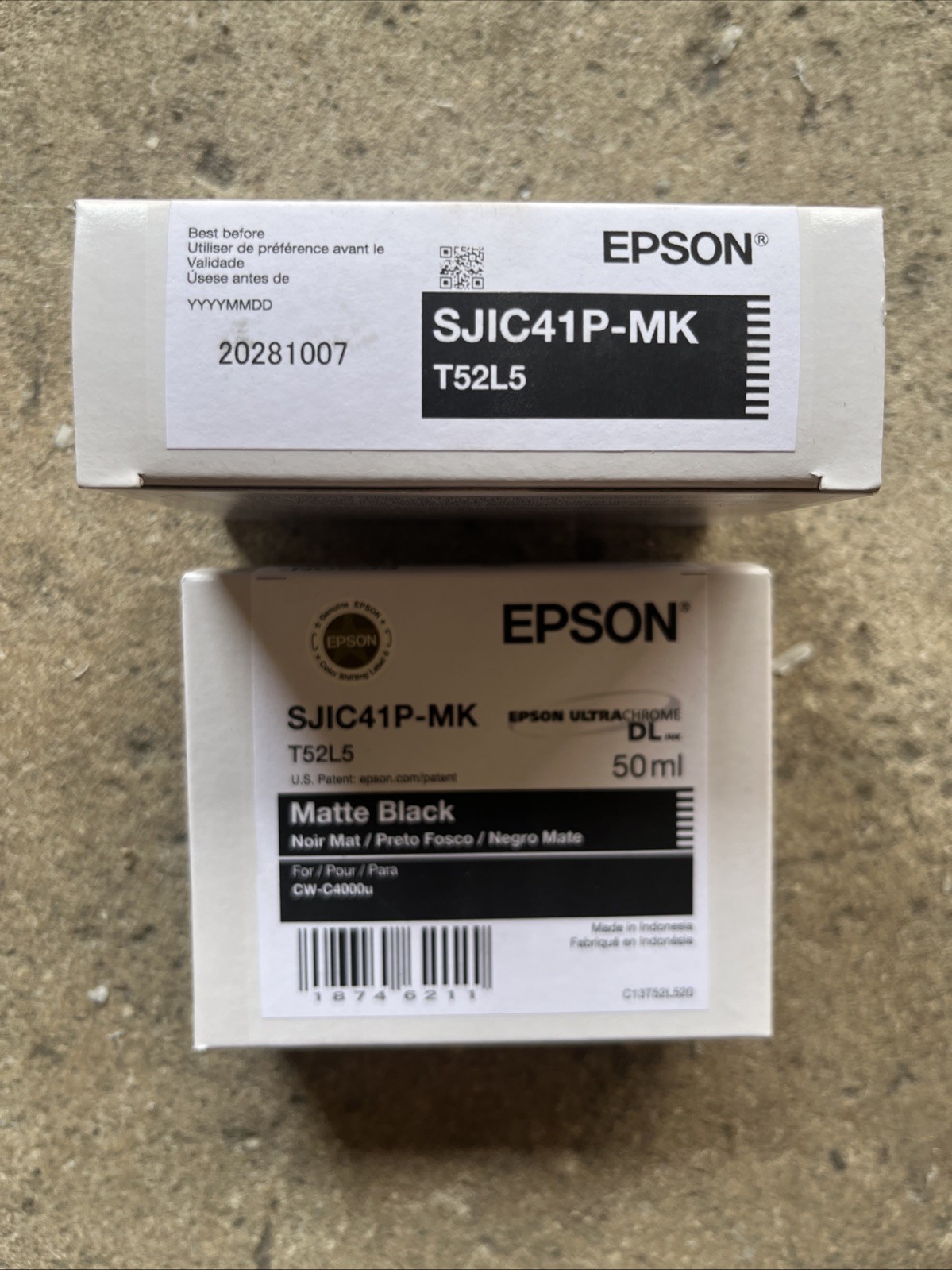 OEM Epson Matte Black Ink Cartridge SJIC41P-MK T52L5 Expires 10/07/2028  NEW