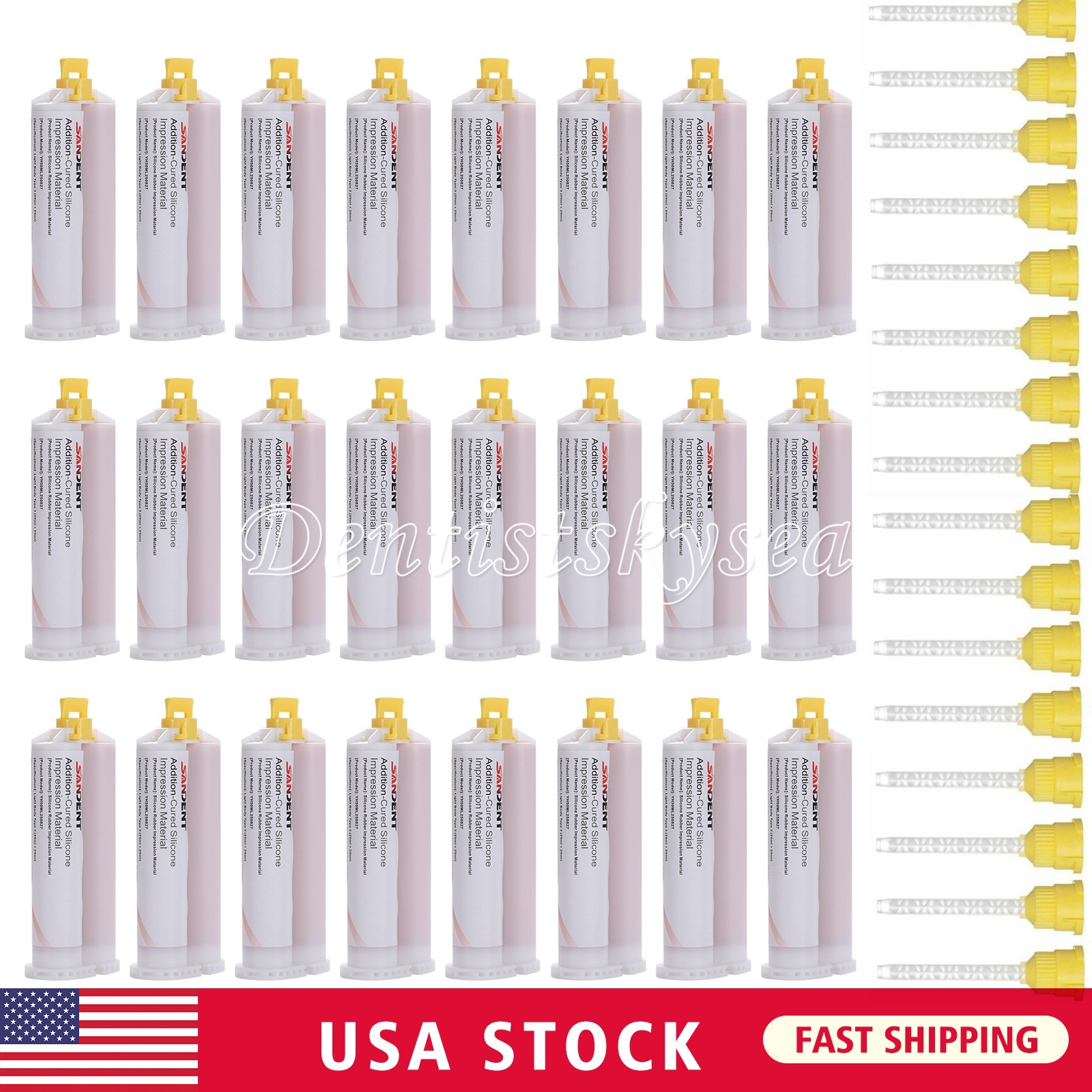 Fast SET Light Body Dental Impression Material VPS 50ml 5 Tips