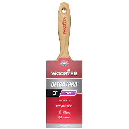 Wooster 4169-3 3" Varnish Soft, Nylon Bristle, Paint Brush, Wood Handle