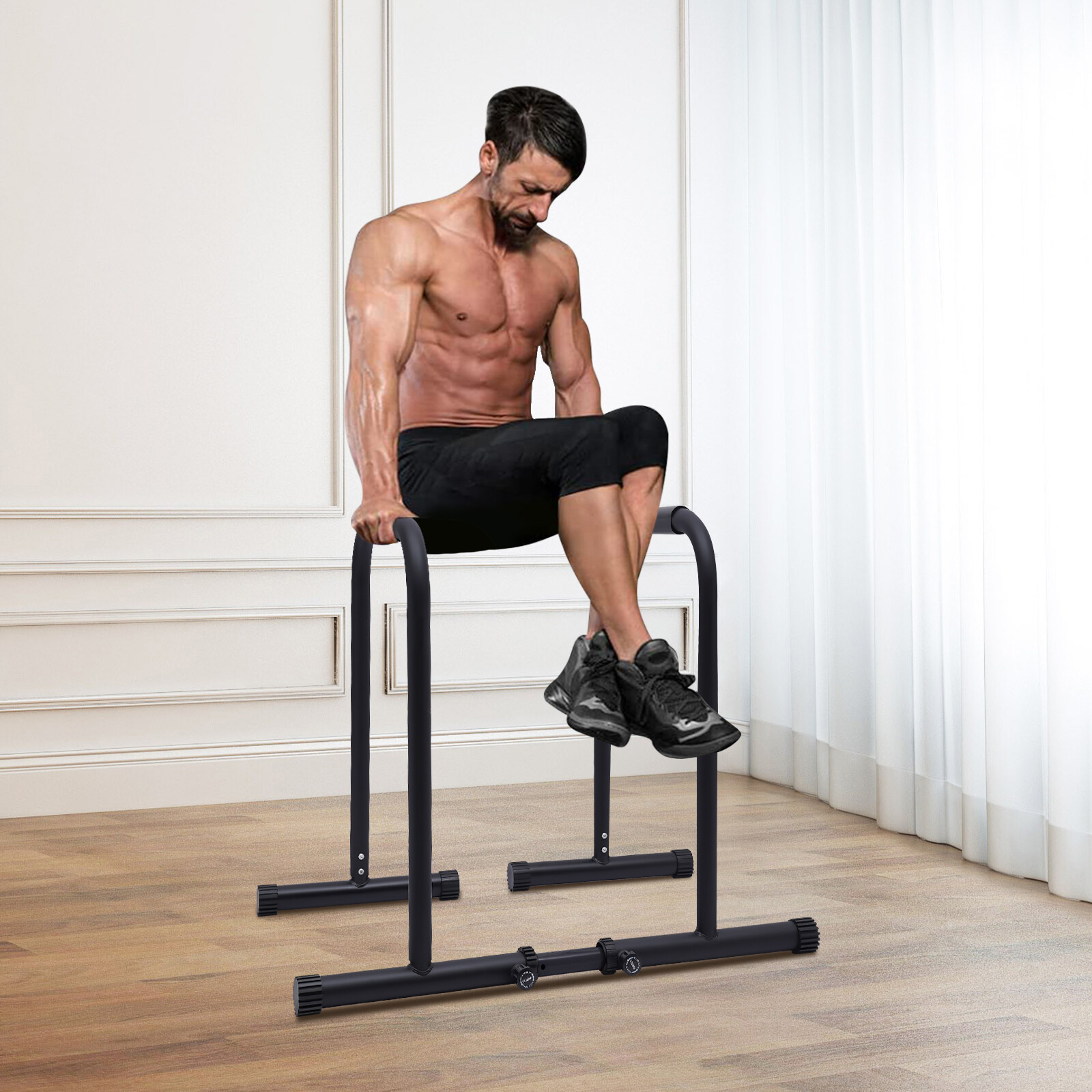 Dip Bar, Adjustable Parallel Bars for Home Workout, Dip Station with (440 LBS)