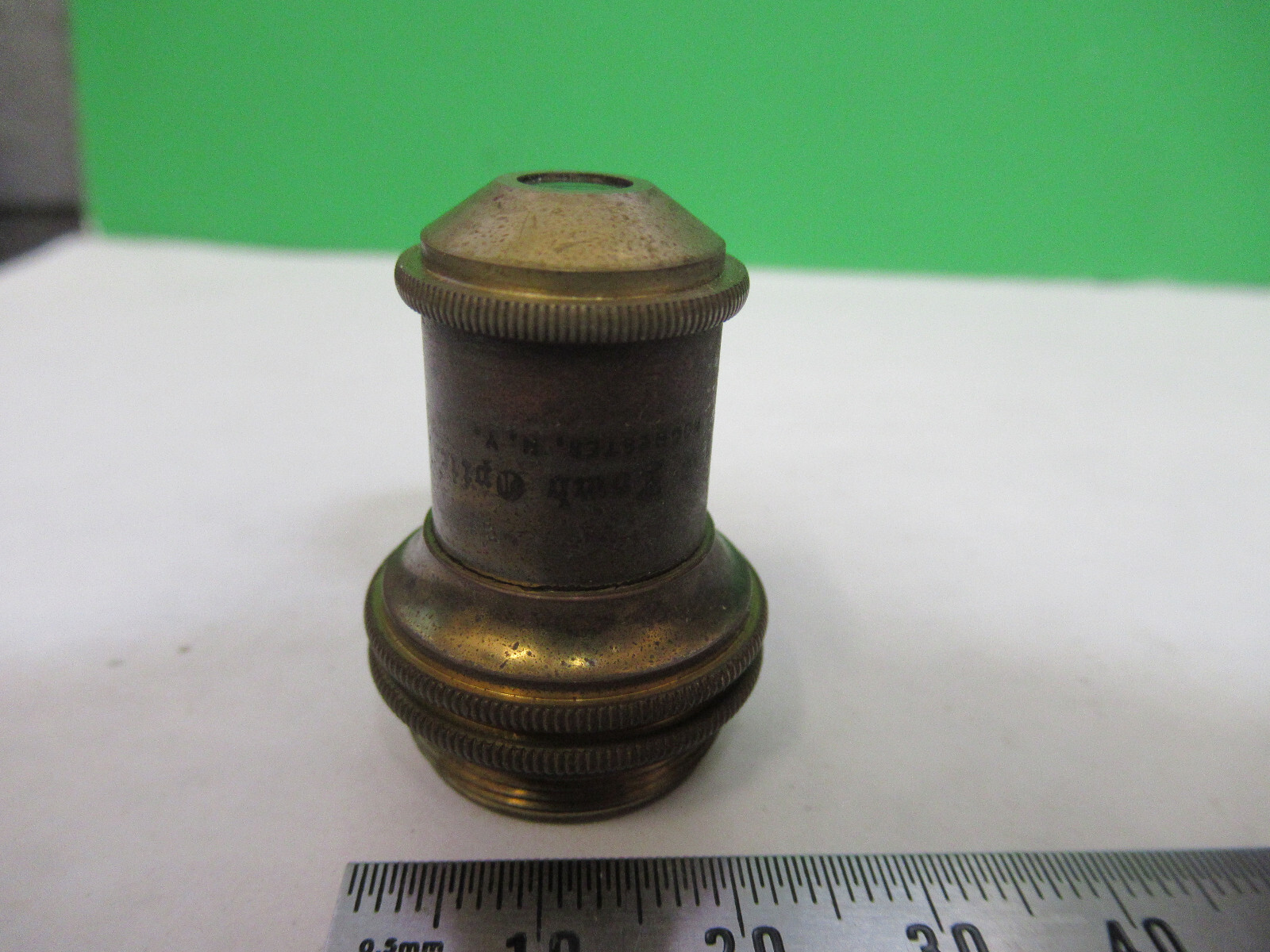 ANTIQUE BAUSCH LOMB BRASS OBJECTIVE 16mm MICROSCOPE PART AS PICTURED S7-A-29