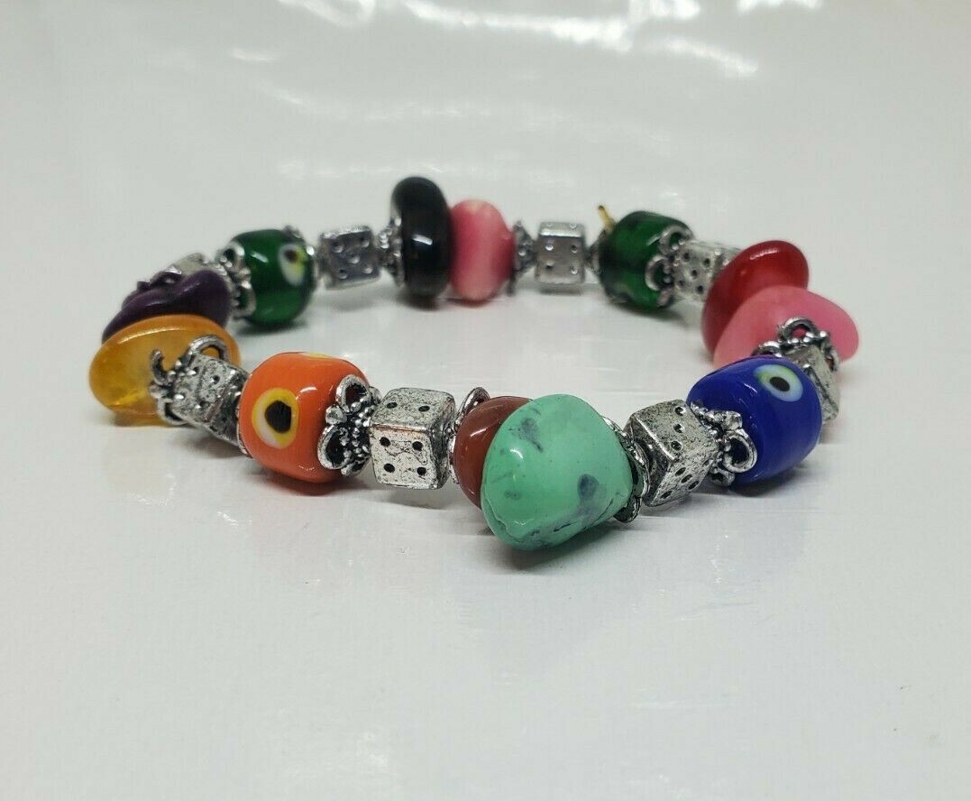 Colorful Multistone Stretch Bracelet