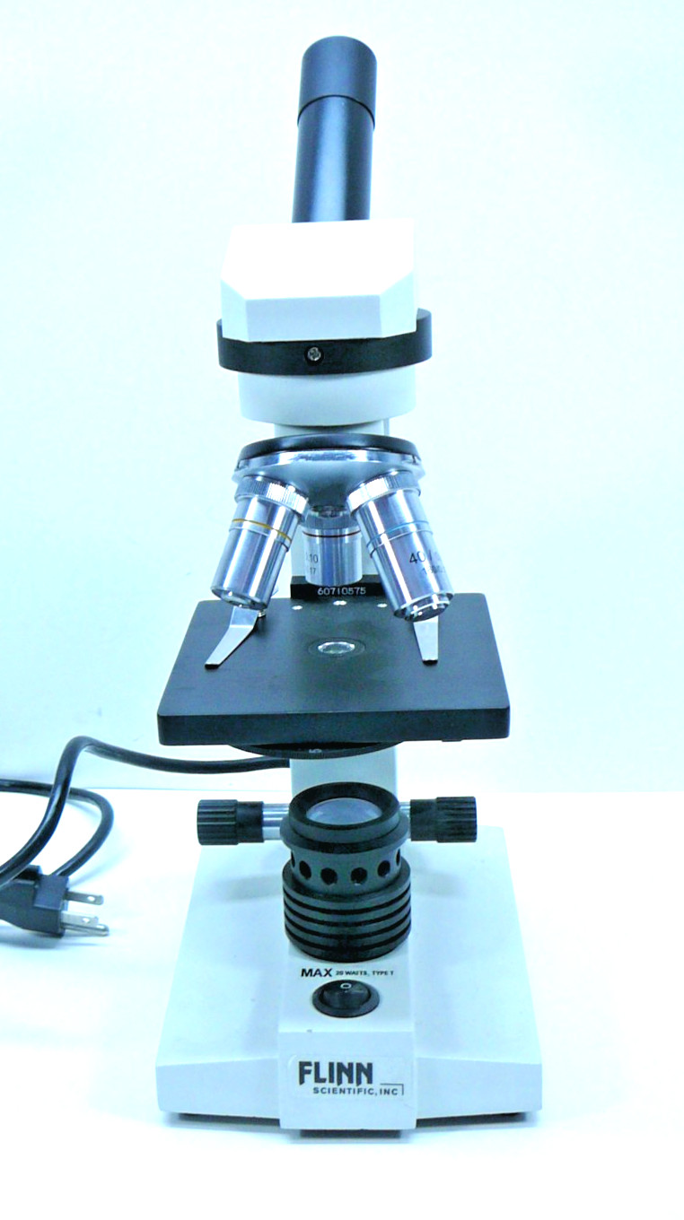 FREY SCIENTIFIC Microscope Model 131 Compound with x-y stage 40-400X & 48 slides