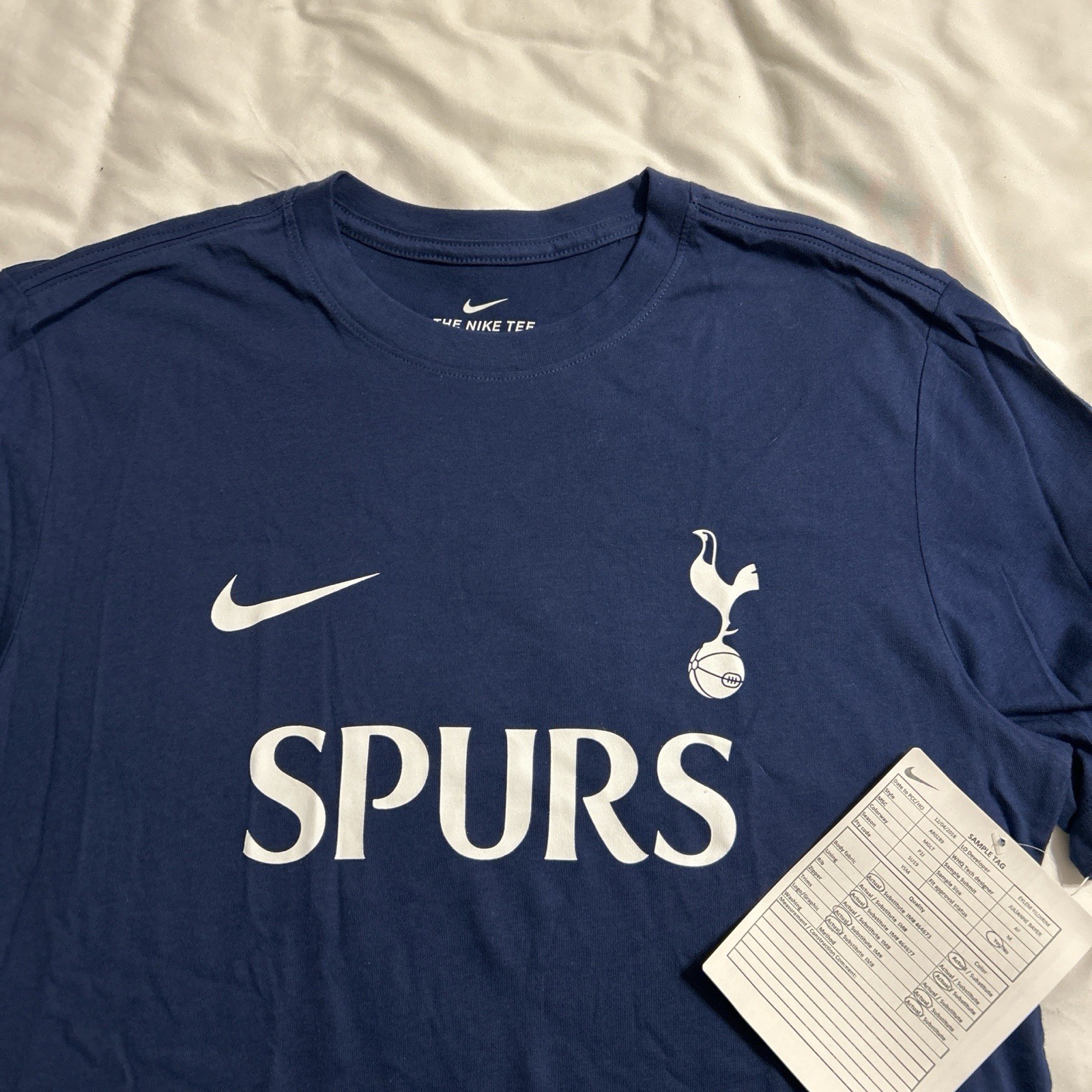Nike Sample Tottenham  Hotspurs Soccer Tee. New With Sample Tags Size Medium