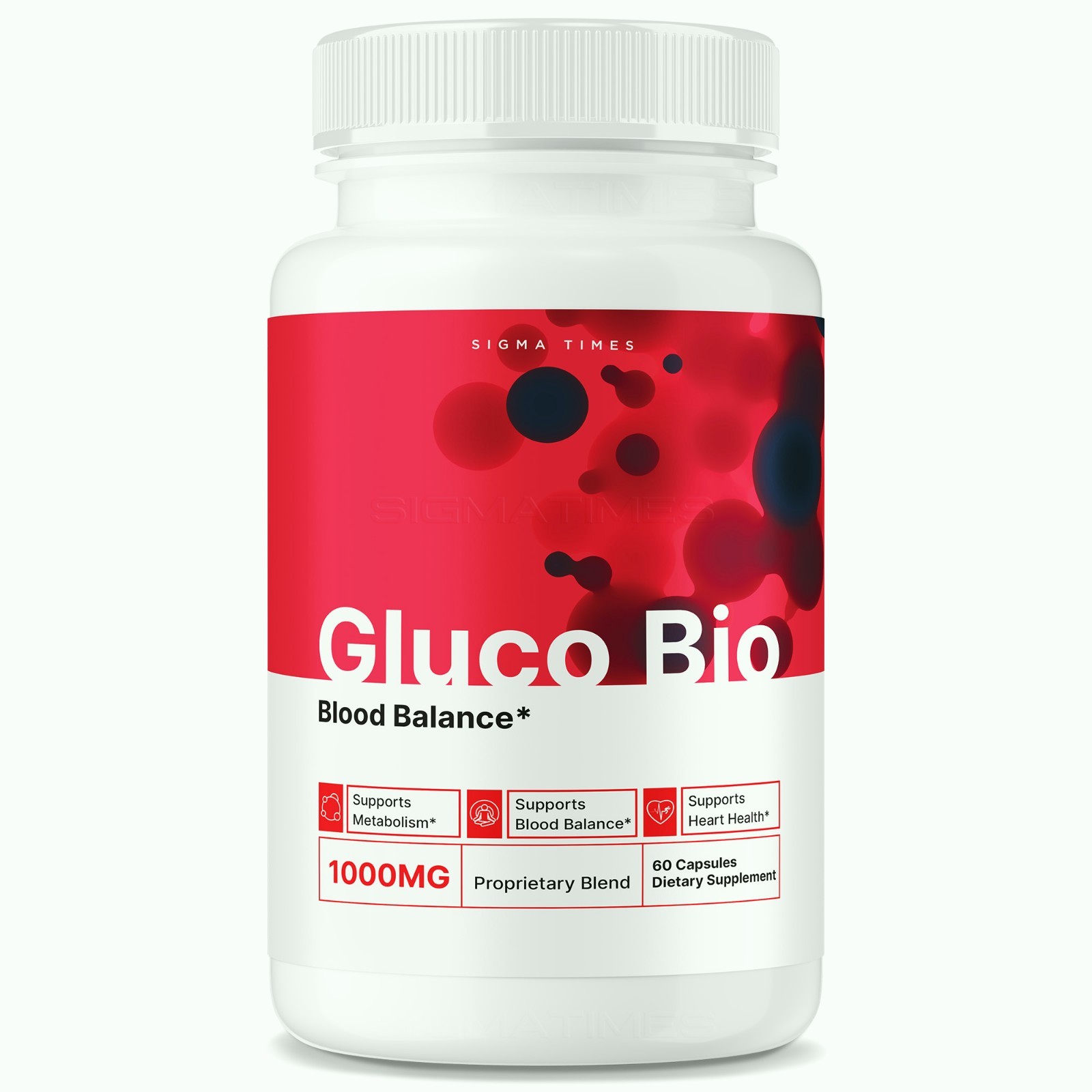 Gluco Bio Blood Sugar Balance Pills, GlucoBio Heart Health Capsules 60ct