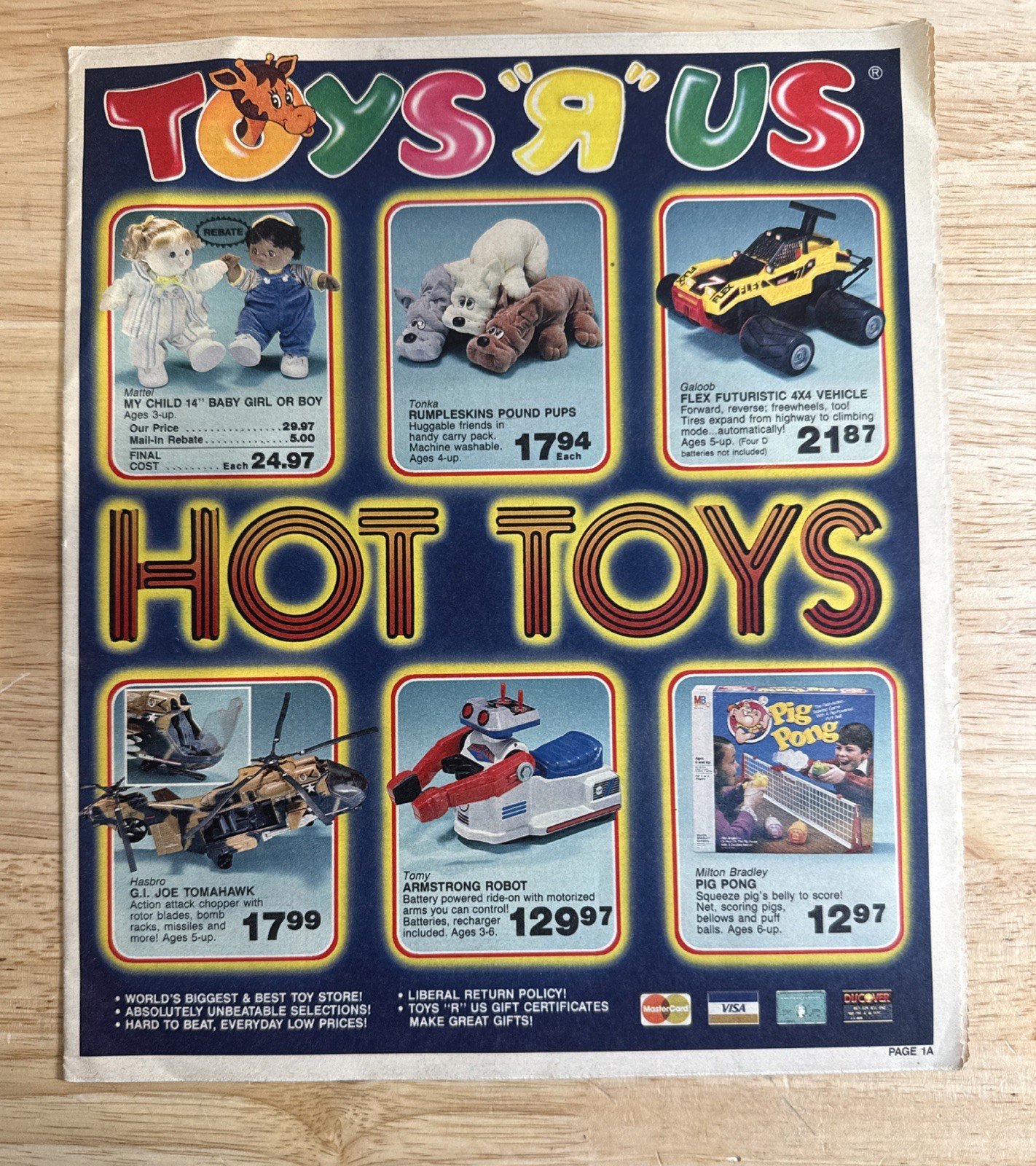 RARE TOYS R US 1986 Hot Toy Catalog Magazine Flyer Insert Vintage 80's