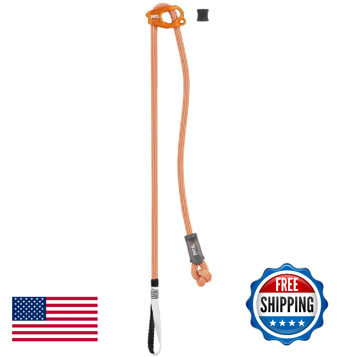 Petzl Lanyard Connect Adjust Orange Adjustable Single Lanyard For Climbing And