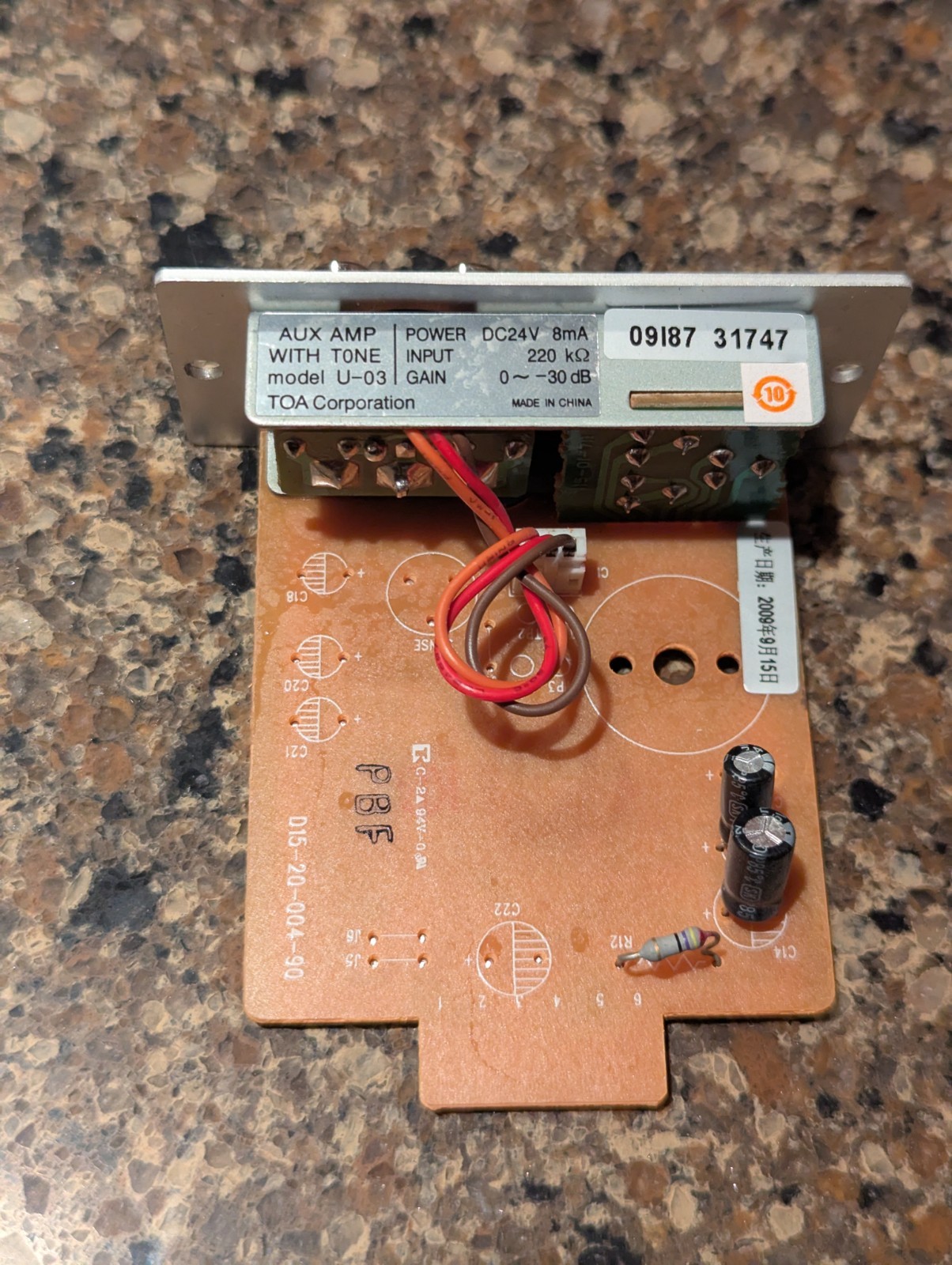 TOA U-03 RCA Input Card