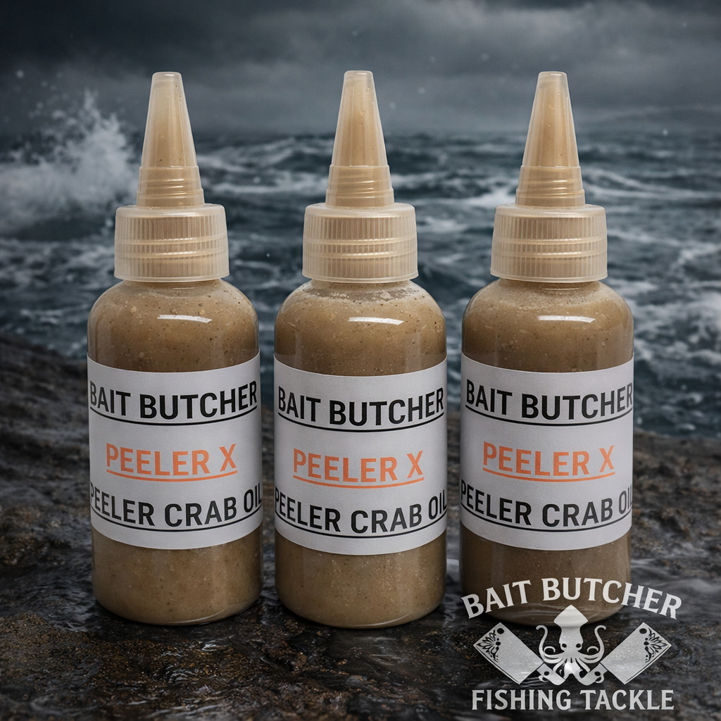 3 x Bait Butcher PEELER X Fishing Bait Attractor Sea Fishing Peeler Crab Oil