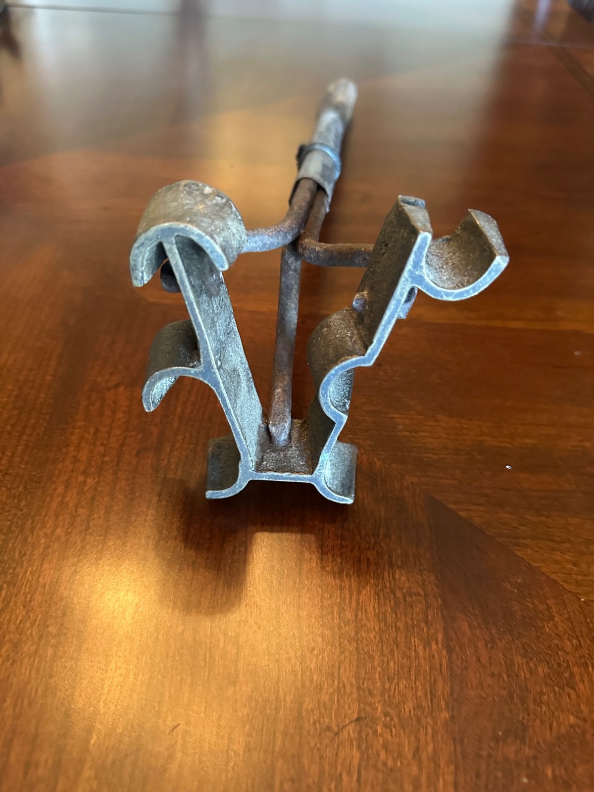Antique Blacksmith Hand Forged "V." Branding Iron - Ranch; Livestock; Western