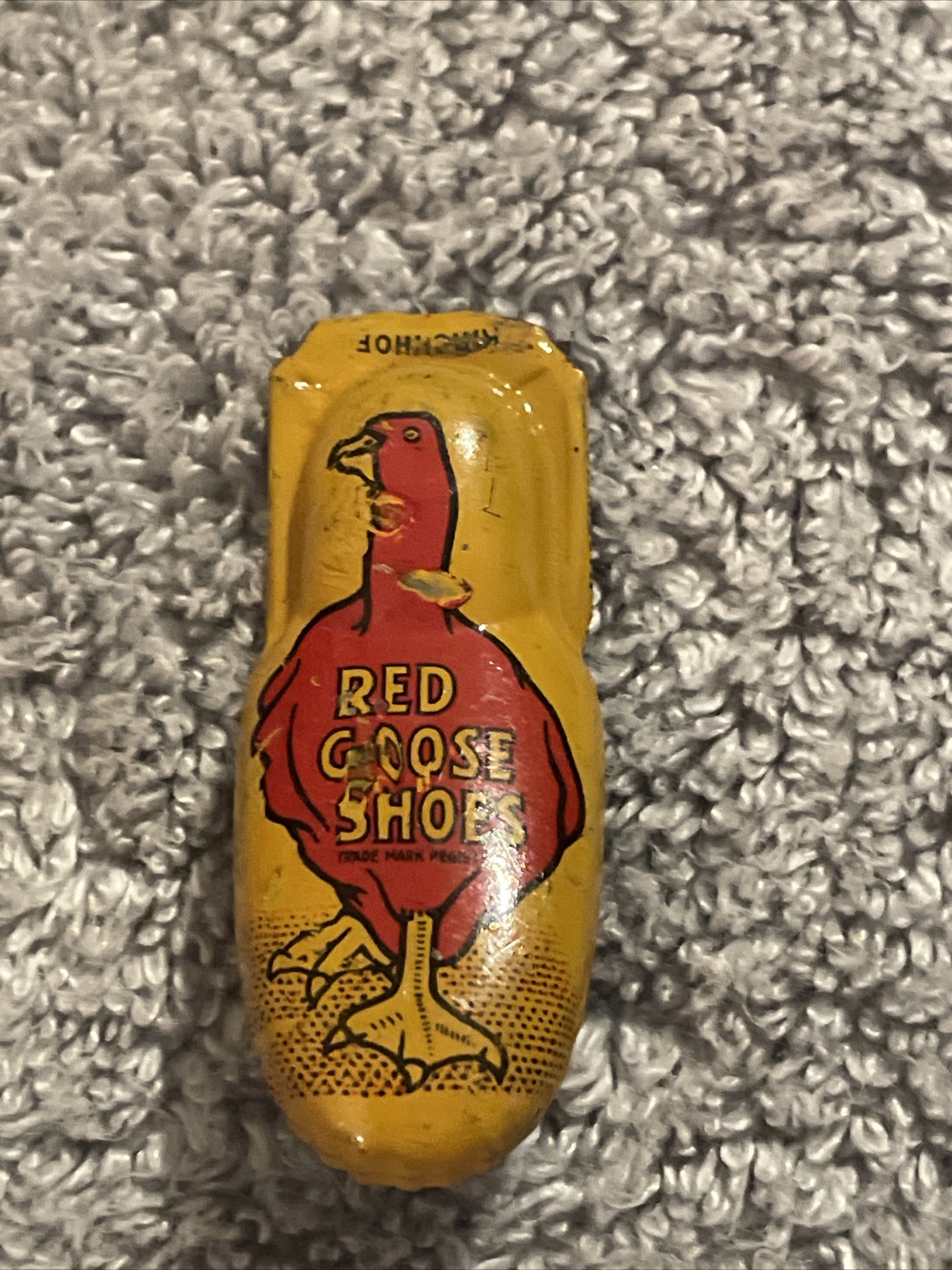 Red Goose Shoes Advertising Original Tin Clicker Toy Premium USA ‘50s VTG