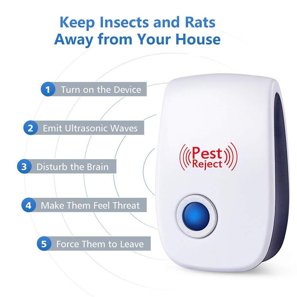 4X Ultrasonic Pest Repeller Electronic Control Repellent Mice Bug Rat Reject US