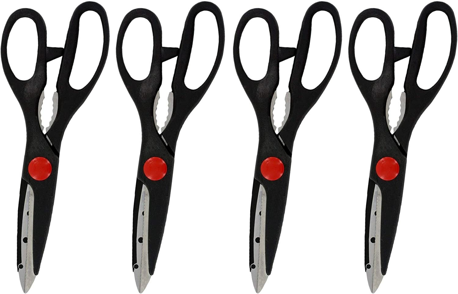 4 Heavy Duty Kitchen & Crafting Scissors Shears Stainless Steel Blade, 8.5"