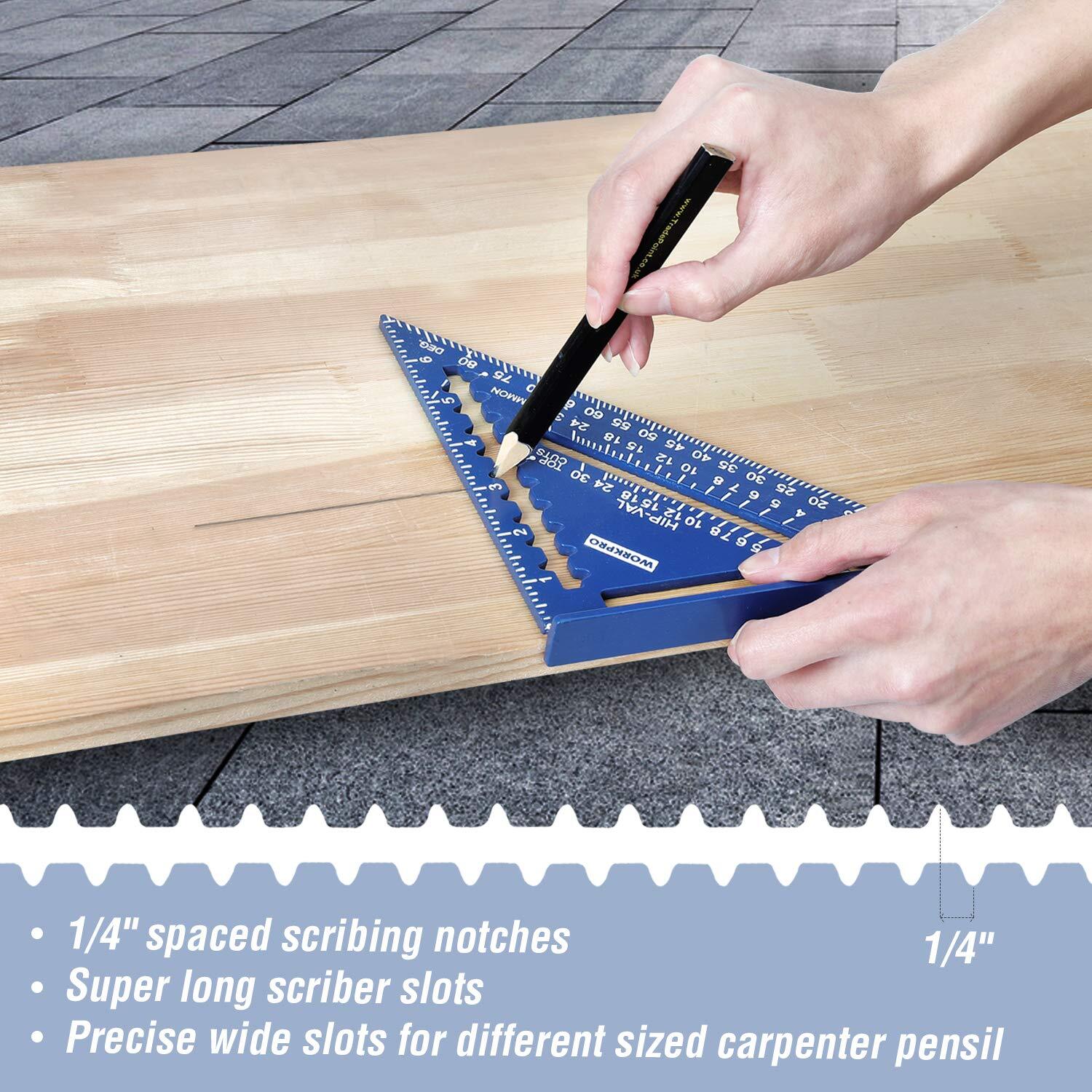 WORKPRO 2PIECE Rafter Square &Combination Square Tool Set/8-inch Try Square Tool