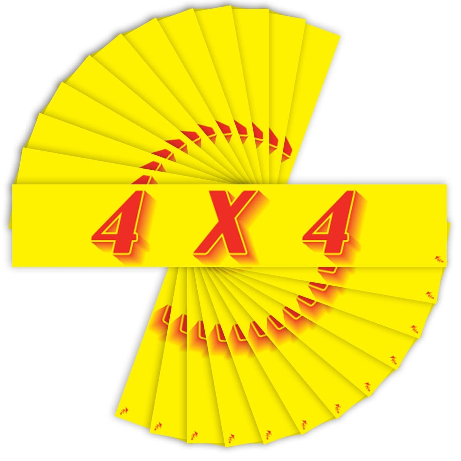 Versa-Tags 4X4 Windshield Stickers 12 Pack Dealership Advertising Sticker