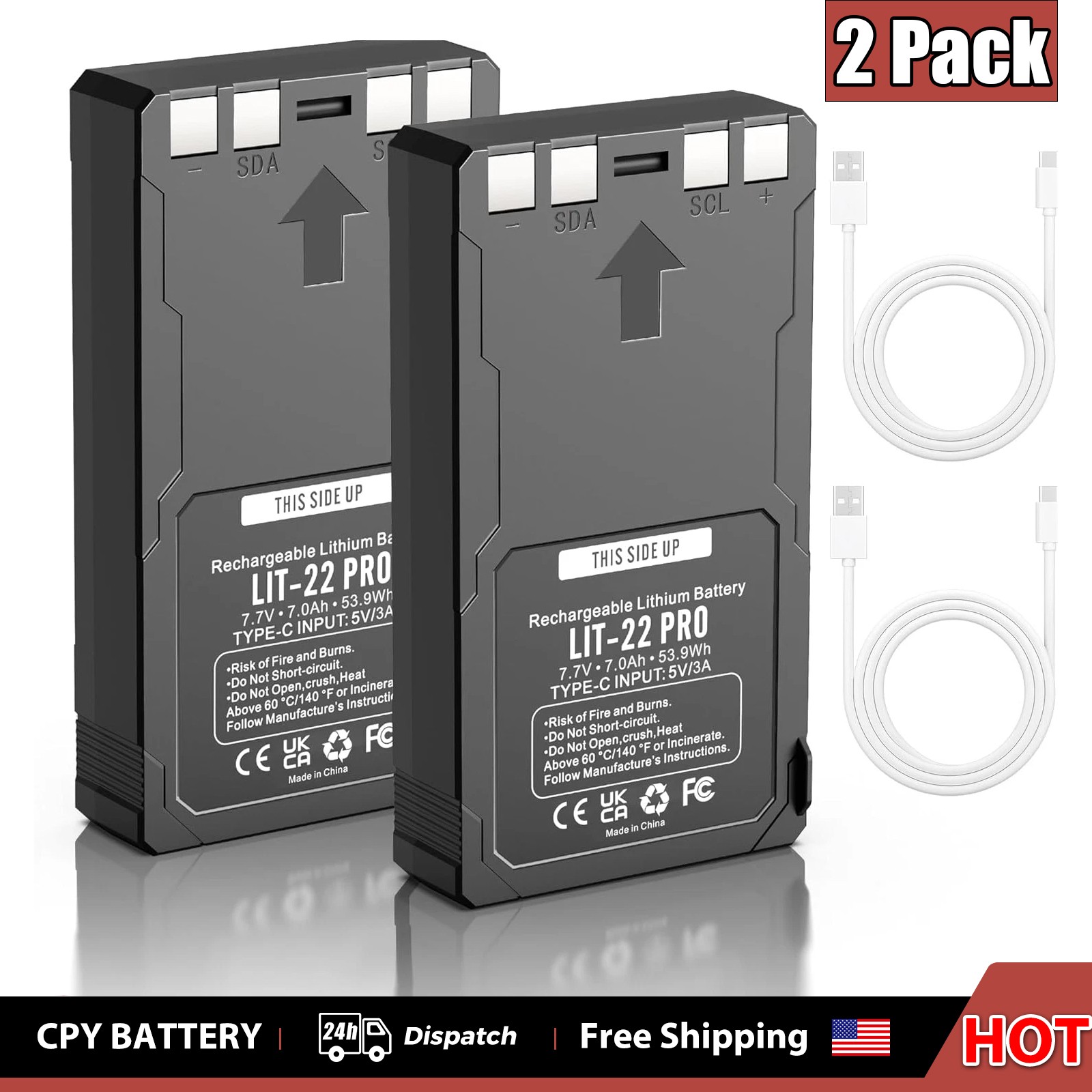 Rechargeable LIT-22 Battery For SPYPOINT Trail Camera Flex-M Flex G-36 Flex-S
