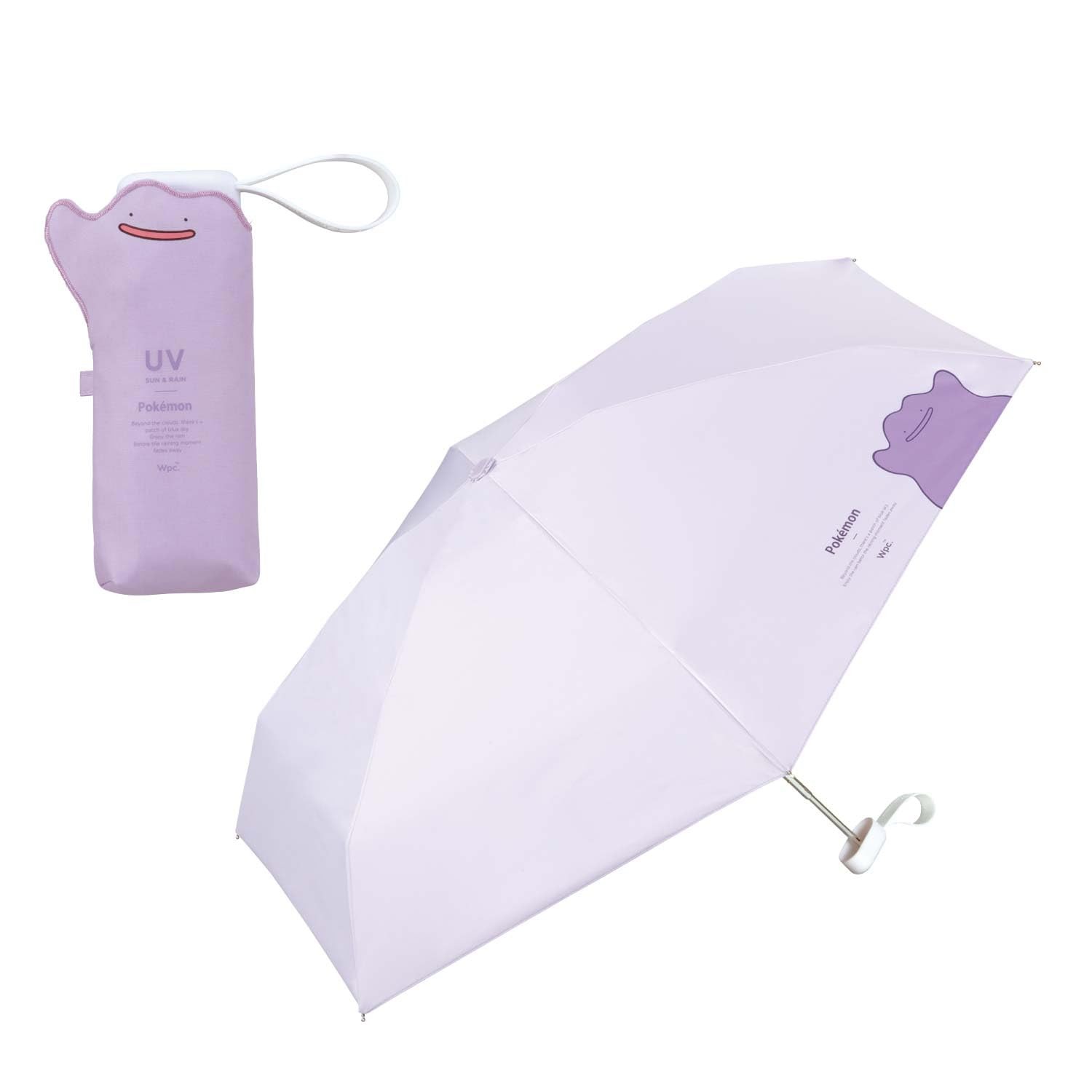 Wpc. Pokemon Ditto Mini Umbrella Lavender Bulbasaur  UV Cut 100% UPF50+ Japan