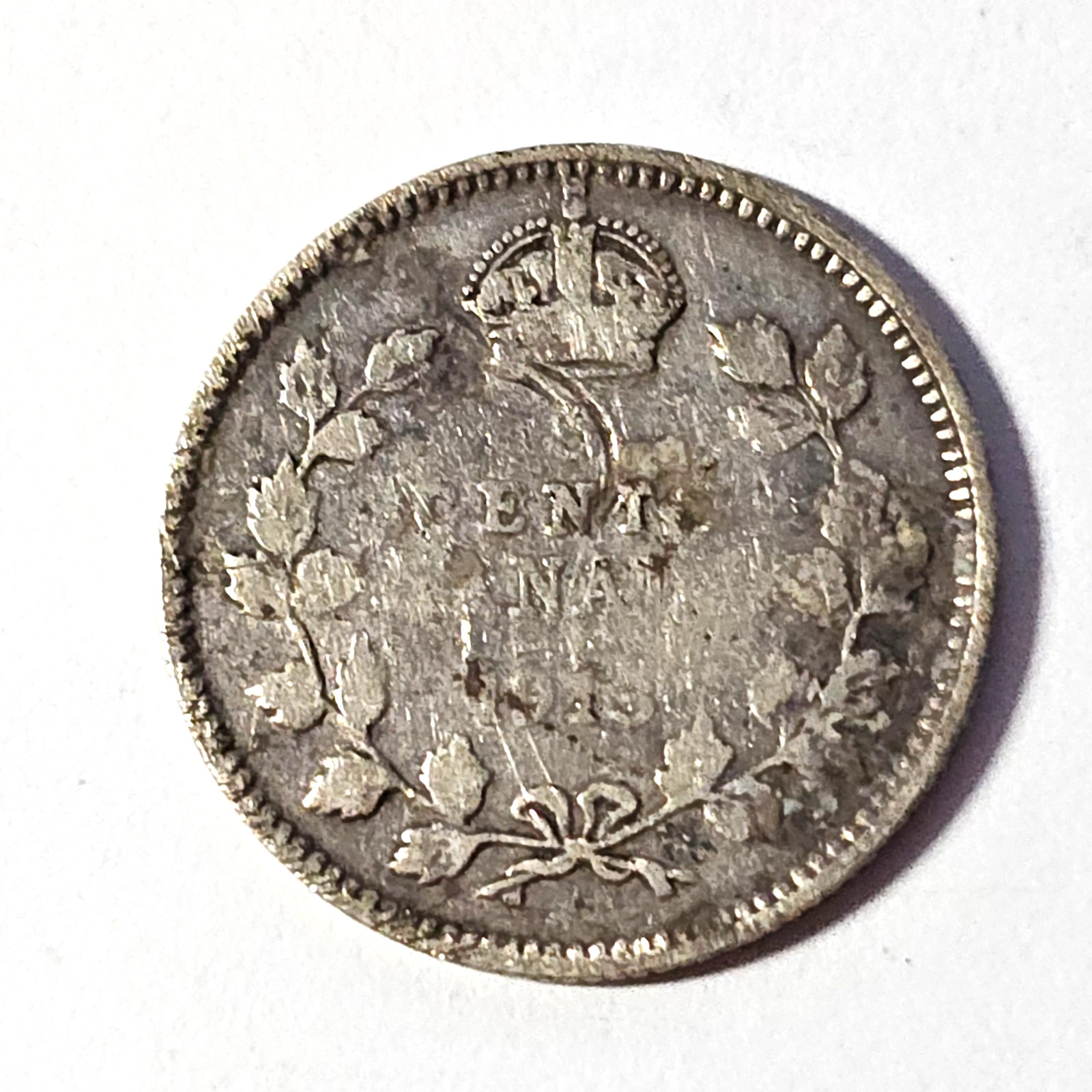 1913 Canada 5 five cents SILVER - COMBINE to SAVE - C5-446