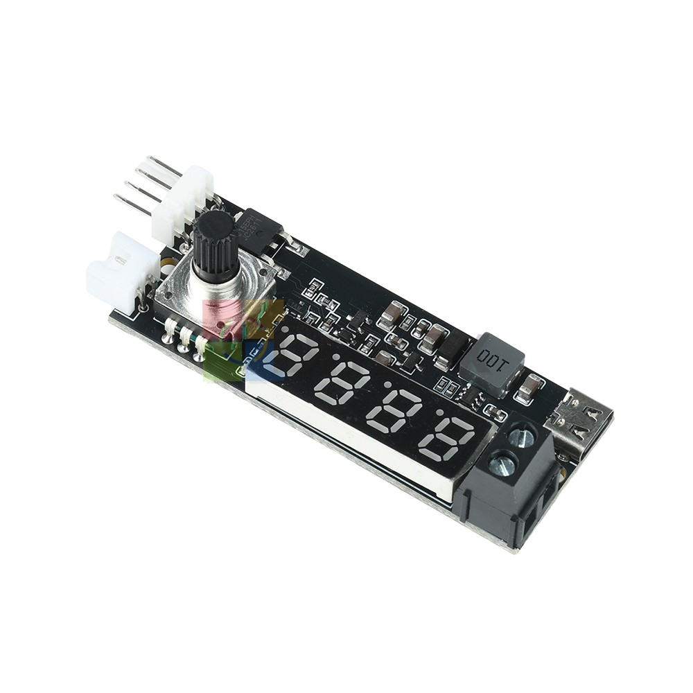 5V 12V 5A 4-Wire PWM Fan Speed Control Module Smart Temperature Control +Display